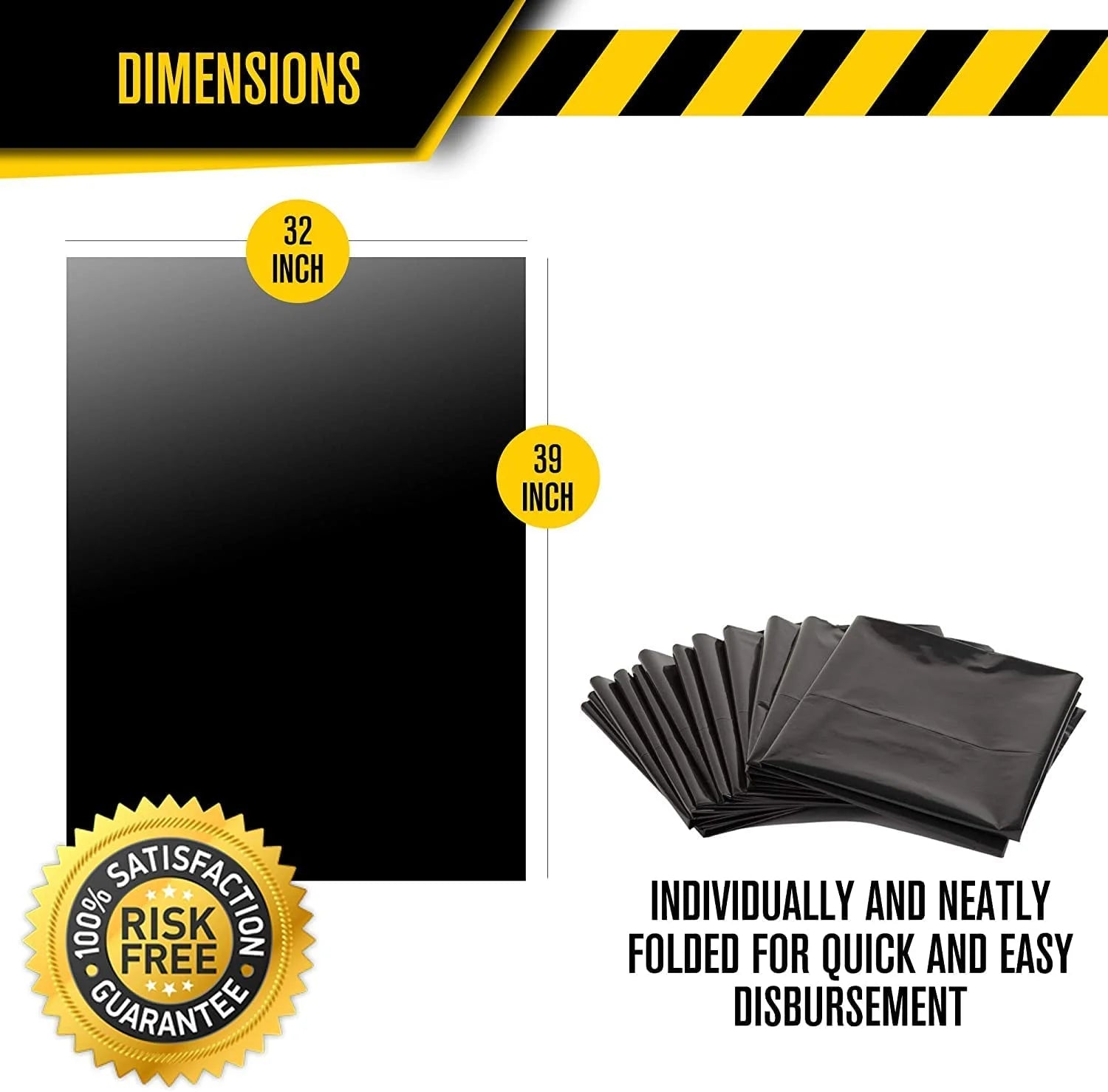 33 Gallon 3 Mil Contractor Bags, 50 Count V236994