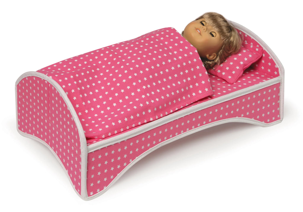 Pink Doll Travel Trolley and Carrier with Bed and Bedding K455