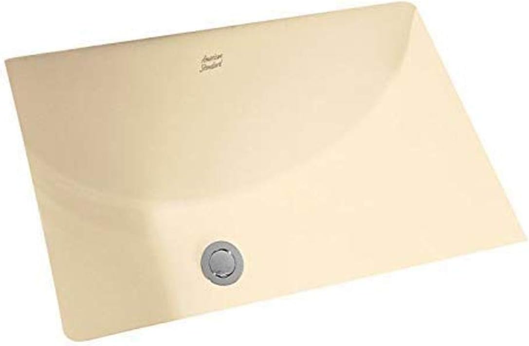 Ceramic Undermount Rectangular Bathroom Sink, 18'' L x 12'' W x 16.43'' H, White N668