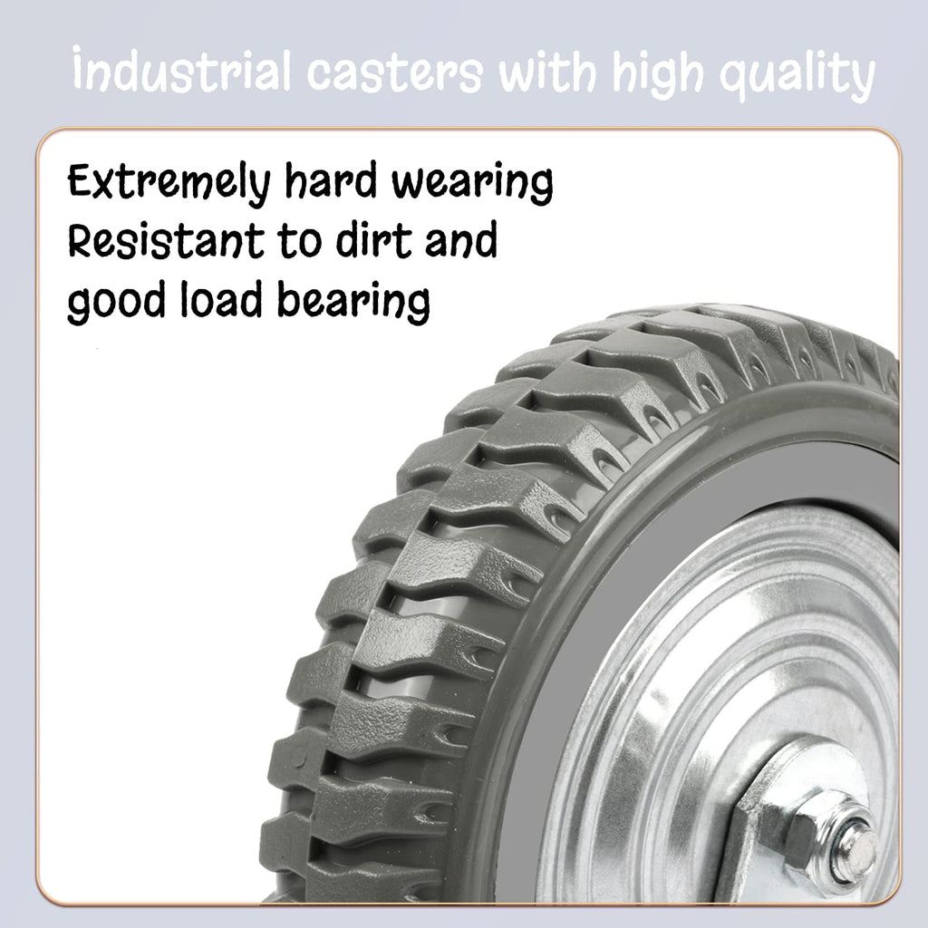 6 inch Swivel Rubber Wheel Casters Set of 4 S43438