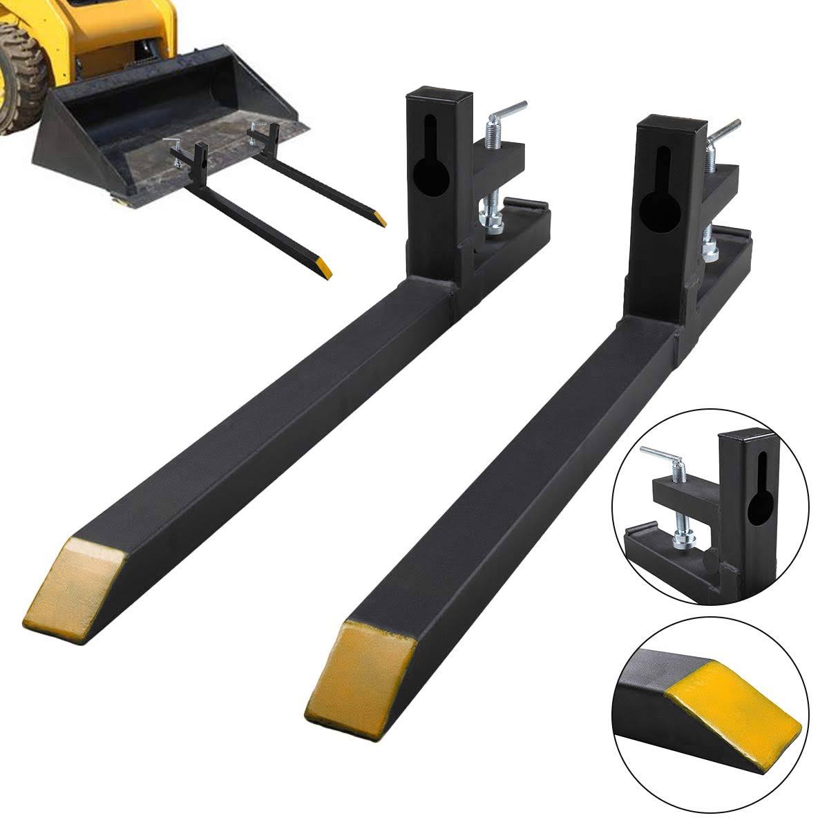 Clamp on Pallet Forks 2000 lbs Capacity Loader Bucket Tractor W873150