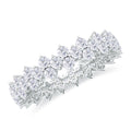 1.75 CT Moissanite Floral Band Ring, 925 Sterling Silver, US 4.00 B356447