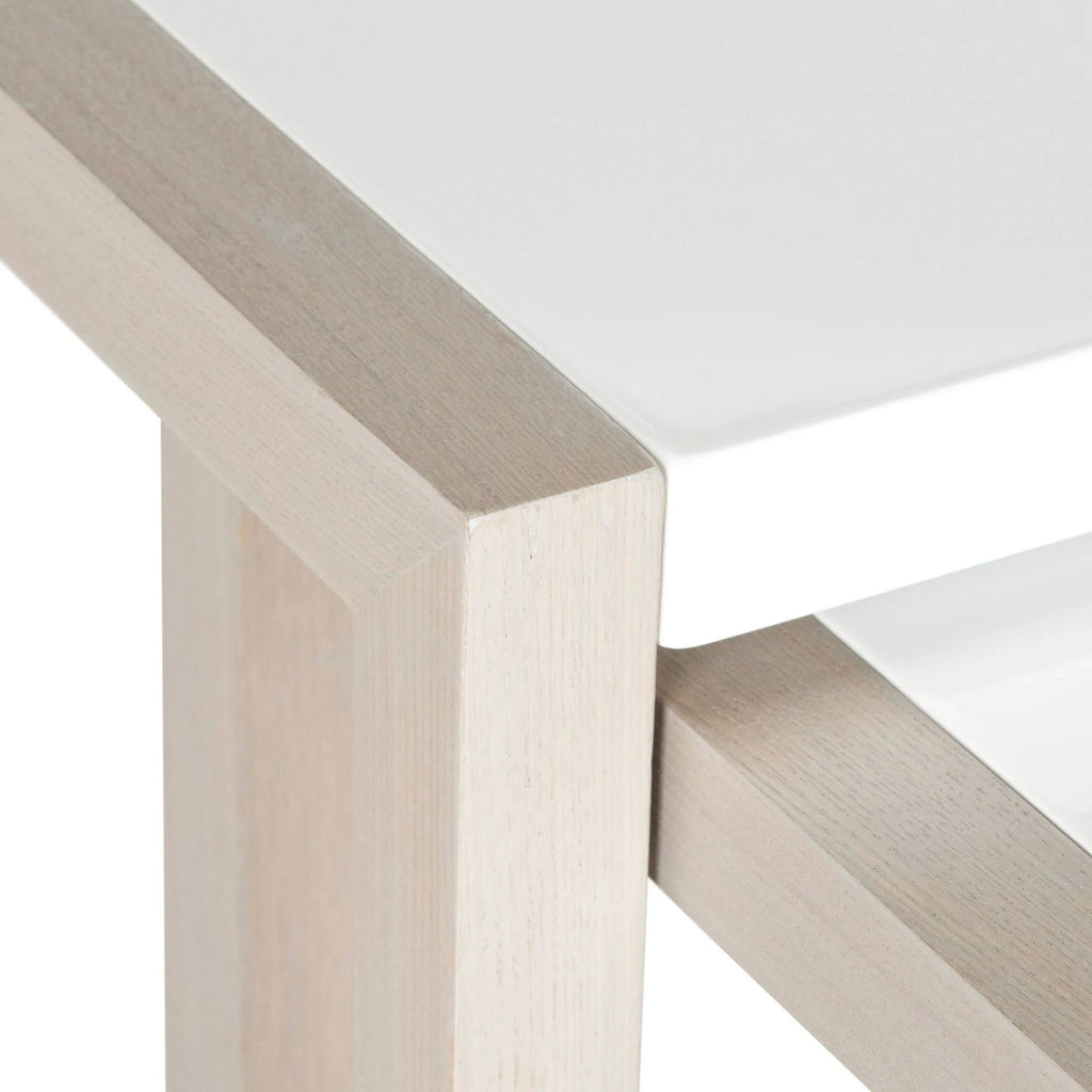 White Grey Lacquer Stacking Table G81772