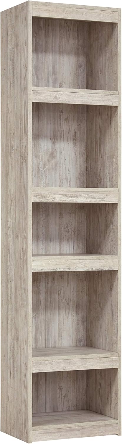 Rustic Pier Bookcase with 3 Adjustable Shelves, Gray Pine E217