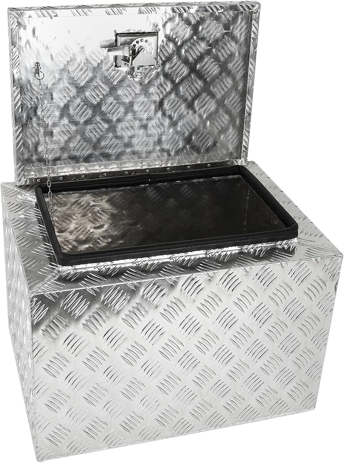 Silver Aluminum Pick Up Truck Bed Tool Box with Lock Keys L558600