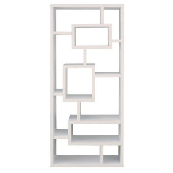 White Asymmetric Display Case I480