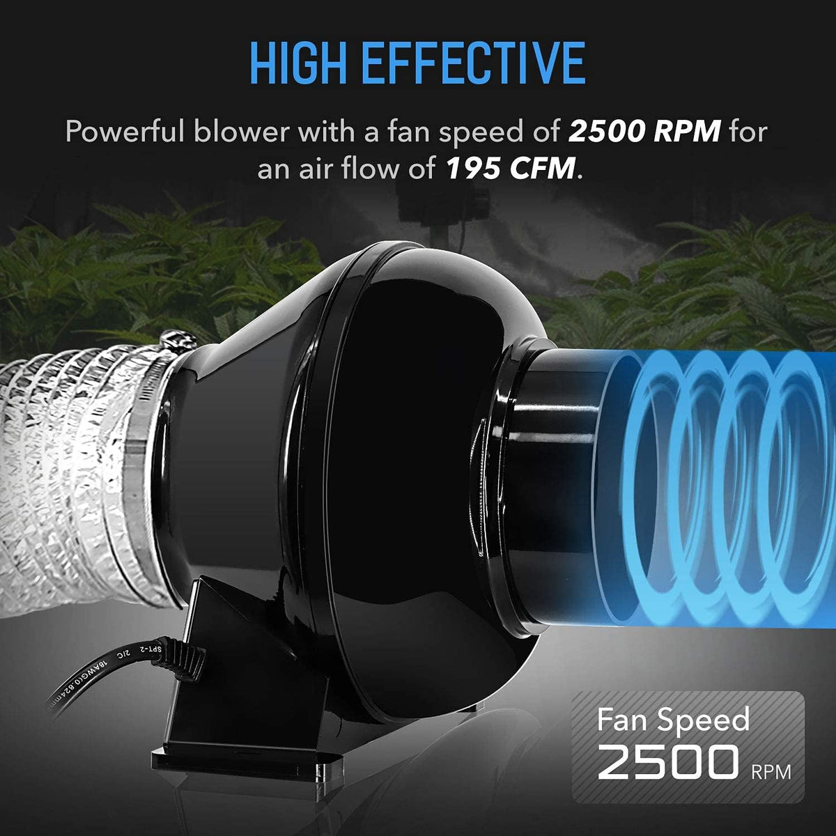4 Inch 195 CFM Inline Duct Ventilation Fan and Carbon Filter Combo C372557
