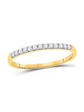 10kt Yellow Gold Diamond Wedding Band 1/6 Cttw R504