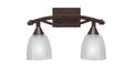 Two Light Bath Bar Bronze Finish with Clear Glass P918664