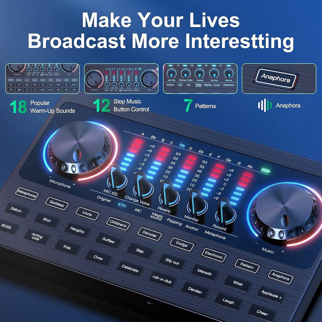 Podcast Equipment Bundle with 3.5mm Microphone Mixer K340