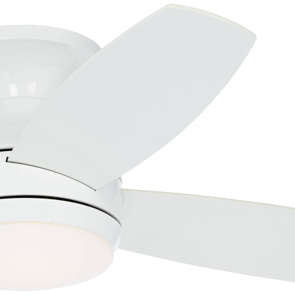 White Opal Glass LED Ceiling Fan with Remote Control R854