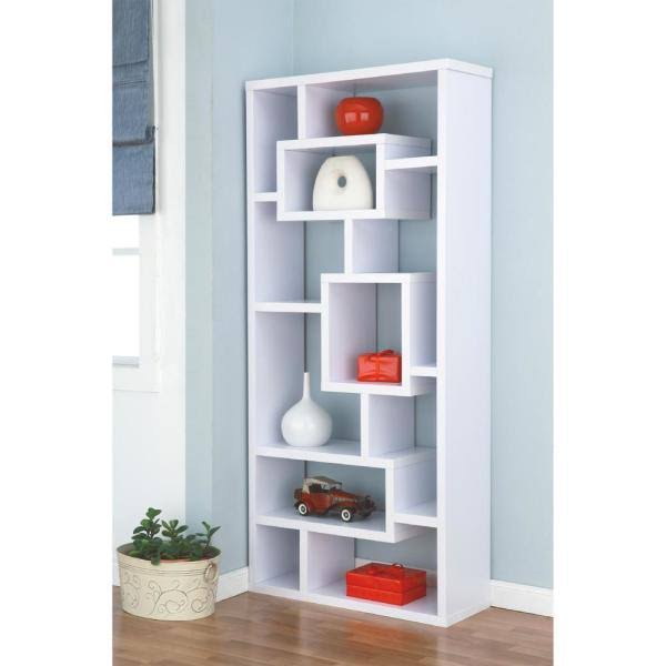 White Asymmetric Display Case I480