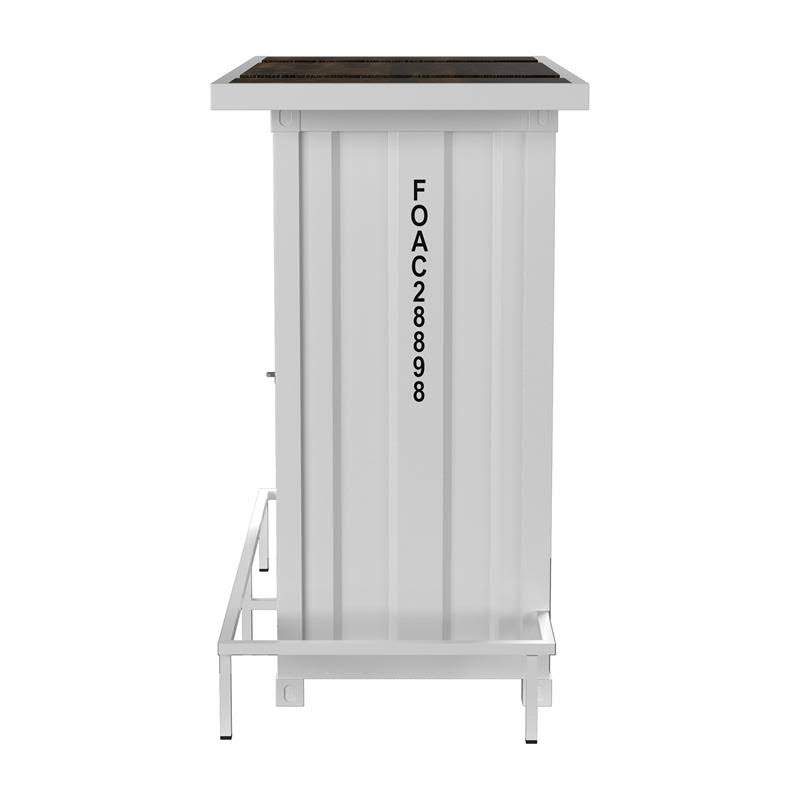 White Metal Bar Table O694838