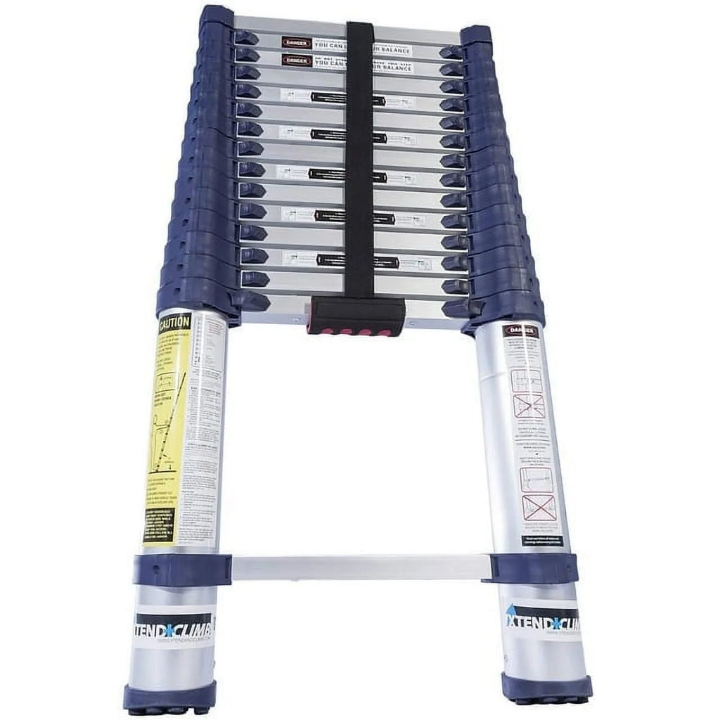 Blue Aluminum Telescoping Ladder Y595025