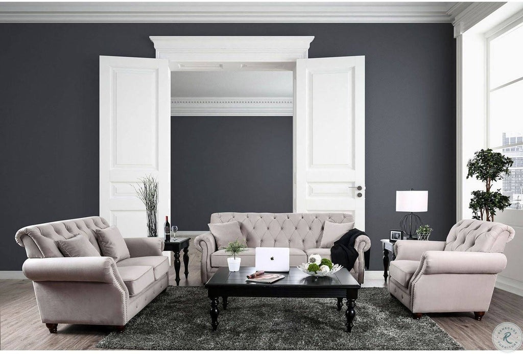 Beige Loveseat O7892