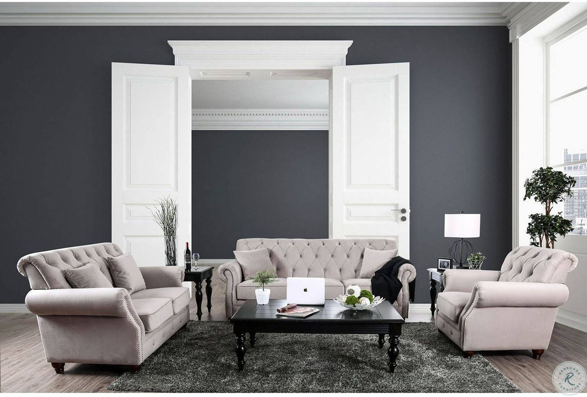 Beige Loveseat O7892