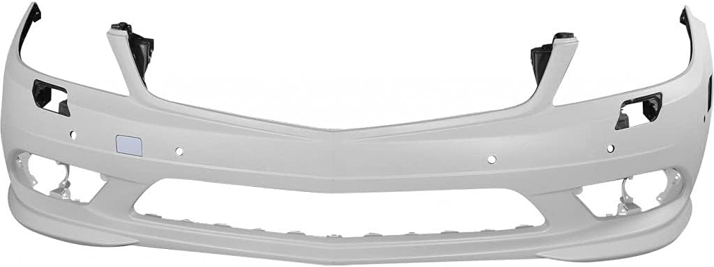 Primed Front Bumper Cover with Headlight Washer and Parktronic Holes O5447