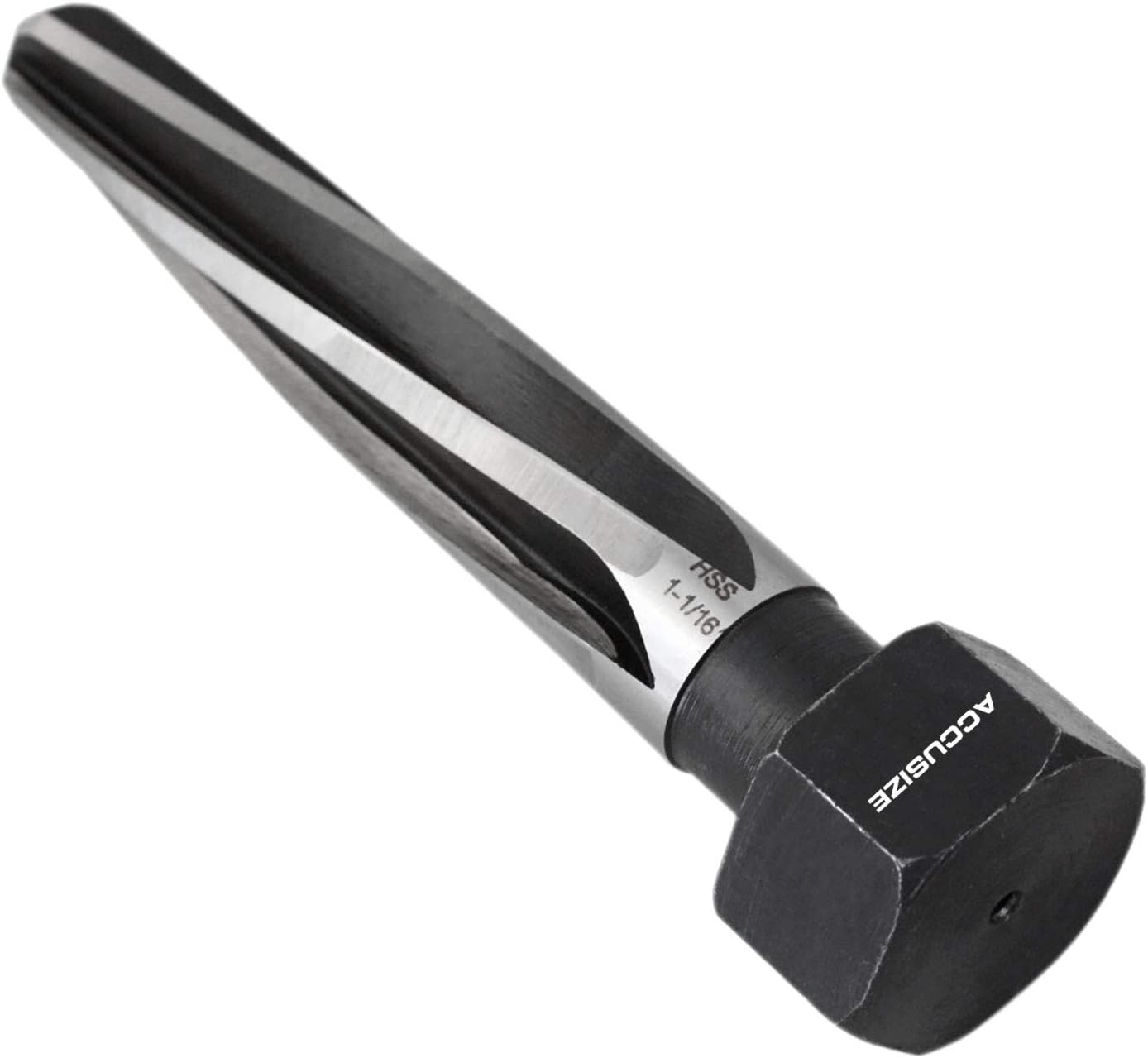 1-1/16'' by 5'' Flute Length Hex Shank H.S.S. Aligning Reamer, 7'' Oal, Spiral Flute, Pack of 2 E5854