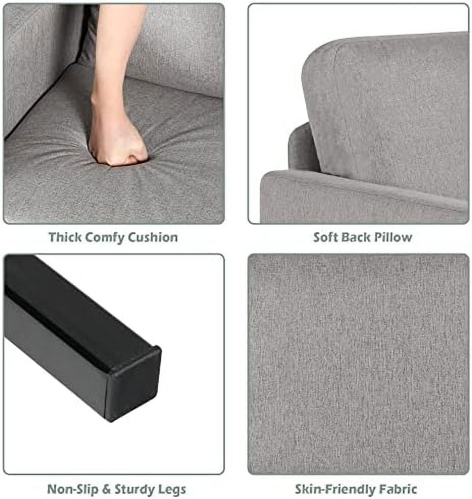 Light Grey 3 Seat Sectional Sofa A318