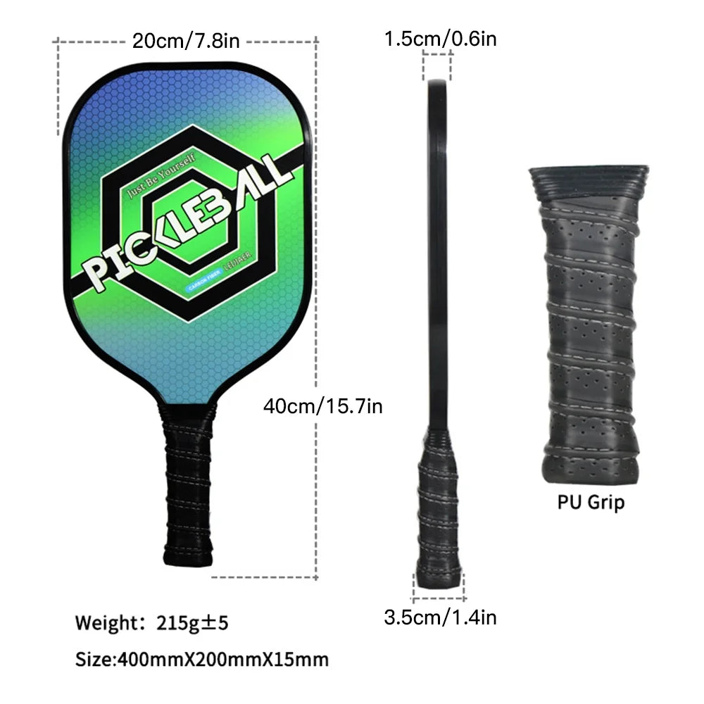 Carbon Fiber Pickleball Paddle Set with 2 Balls P33764