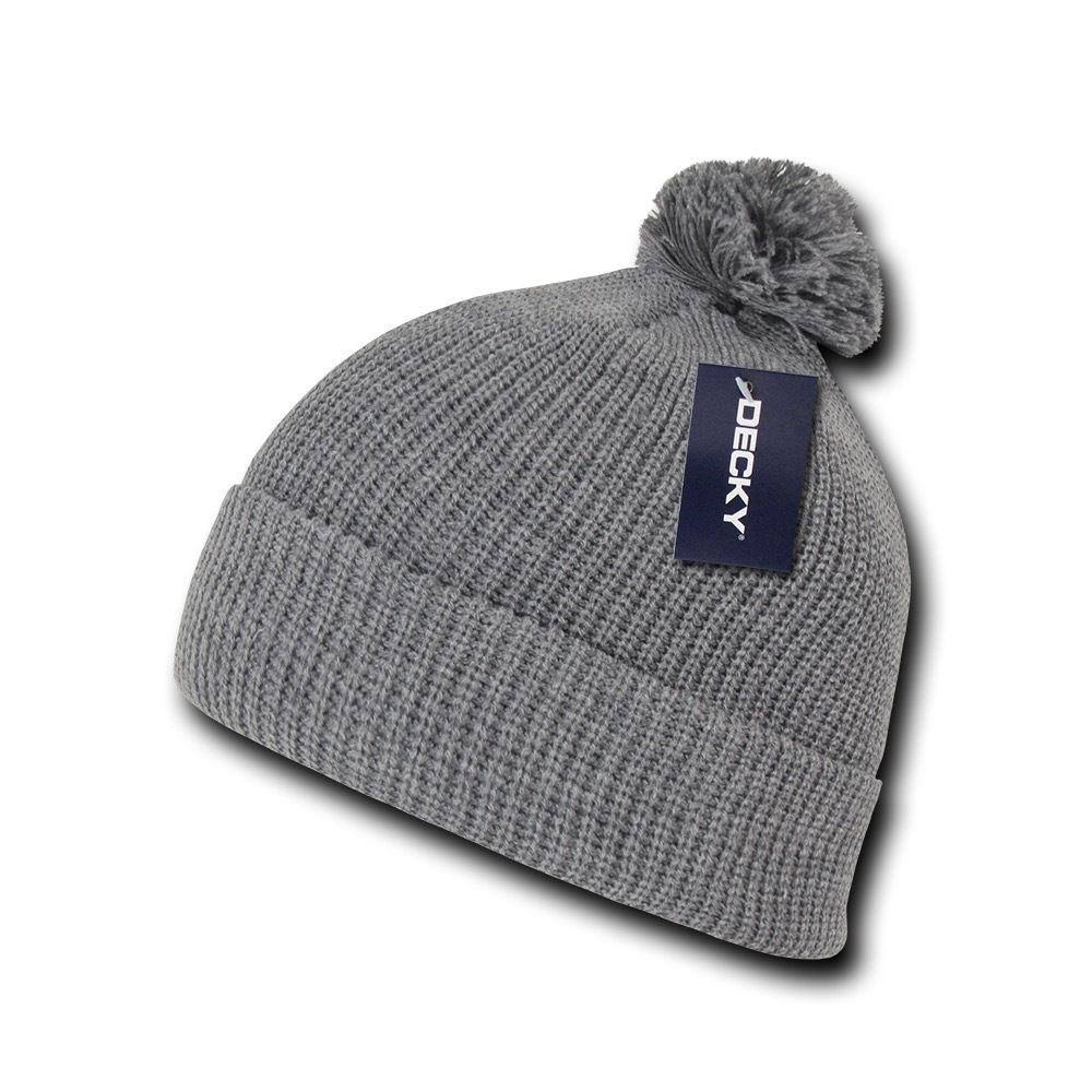 1 Dozen Knitted Pom Pom Beanies H631