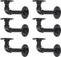 Cast Iron Heavy Duty Elbow Pipe Shelving Brackets (6) C376