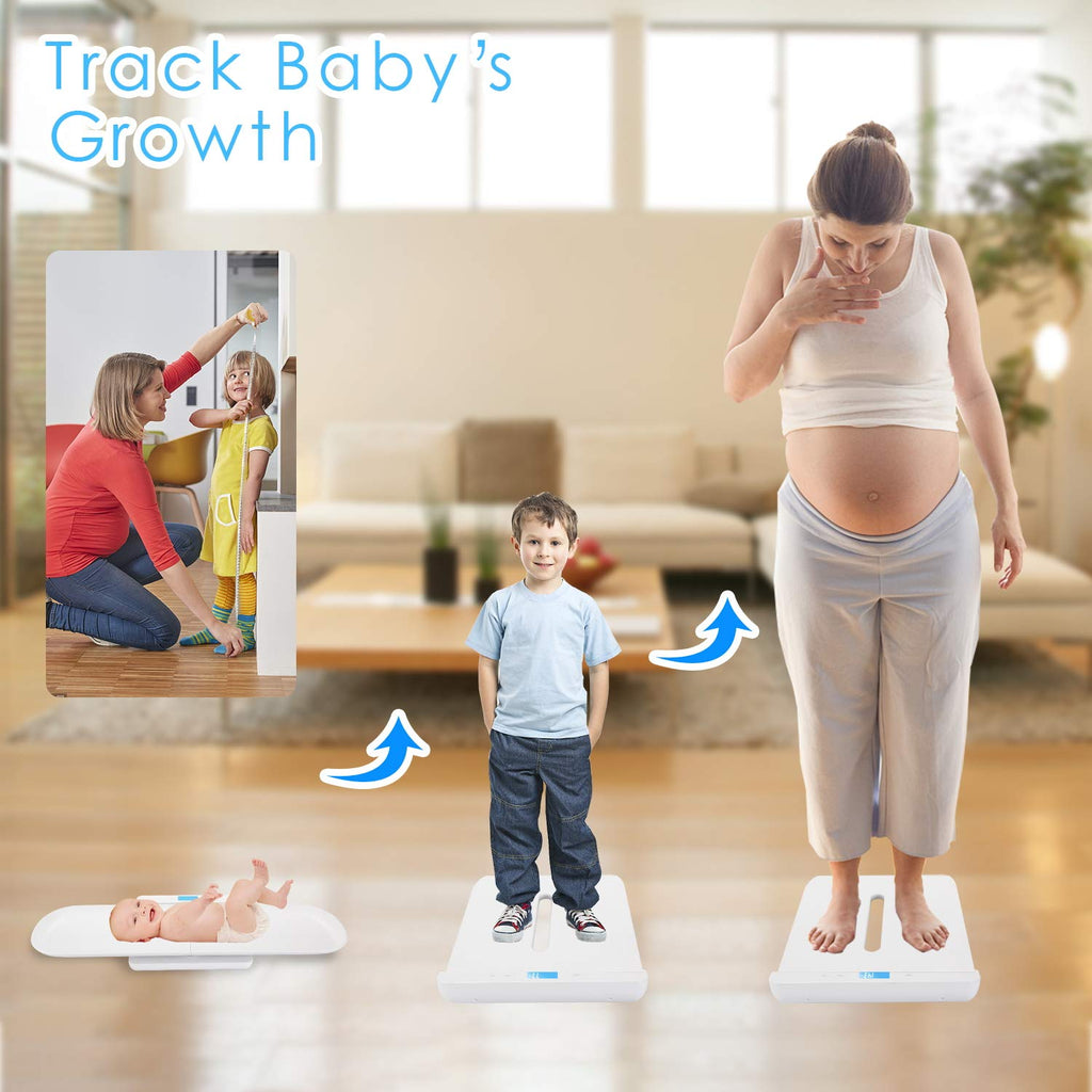 Pet Scale with Tape Measure, Digital Infant Scale with Height Tray, Max 220lb, Pack of 2 H831