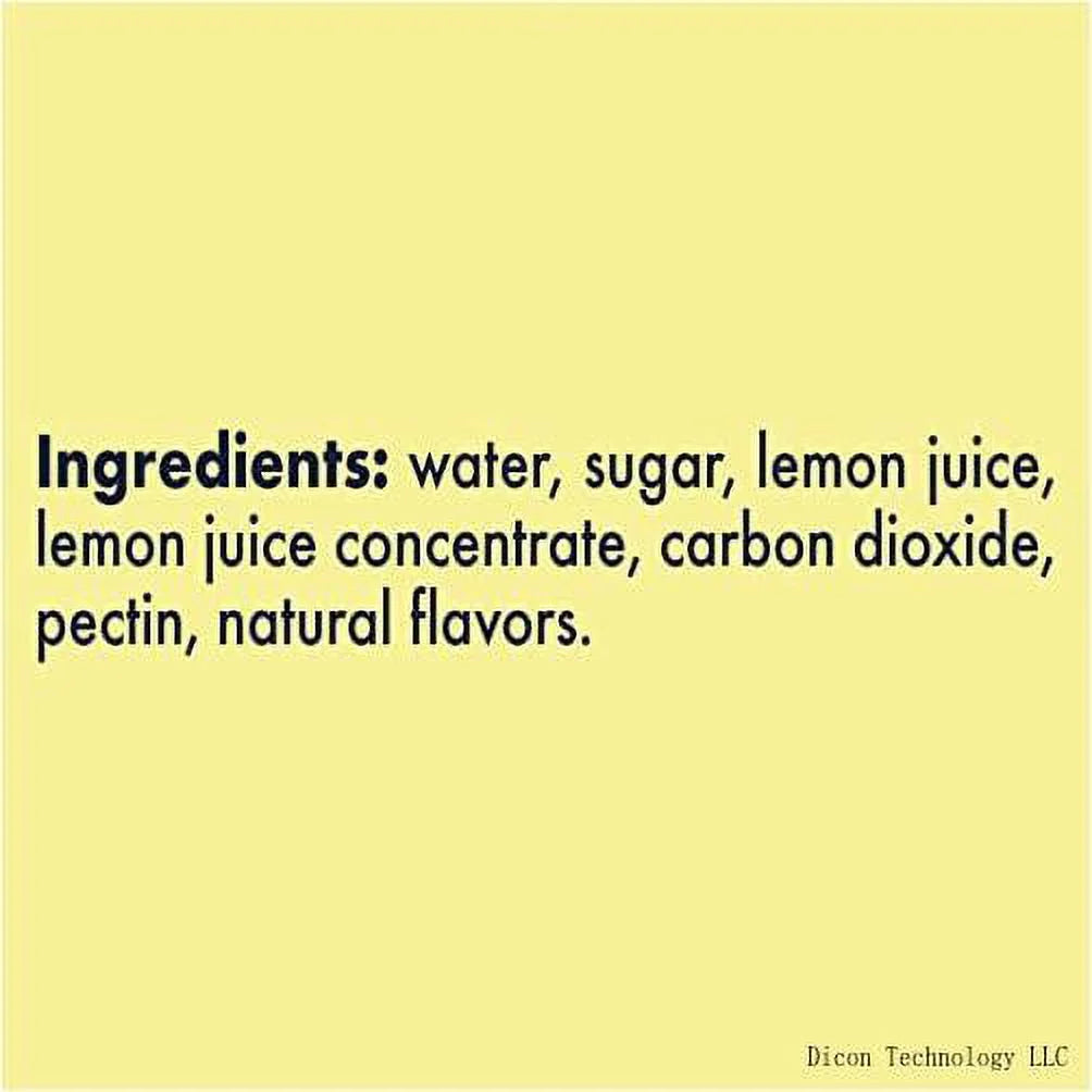 Sparkling Lemon Beverage, 24 Pack of 11.15 Fl Oz Cans Y266676