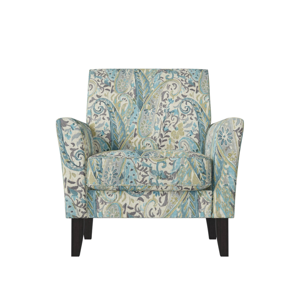 Transitional Flared Arm Armchair Multi Mango Paisley S277