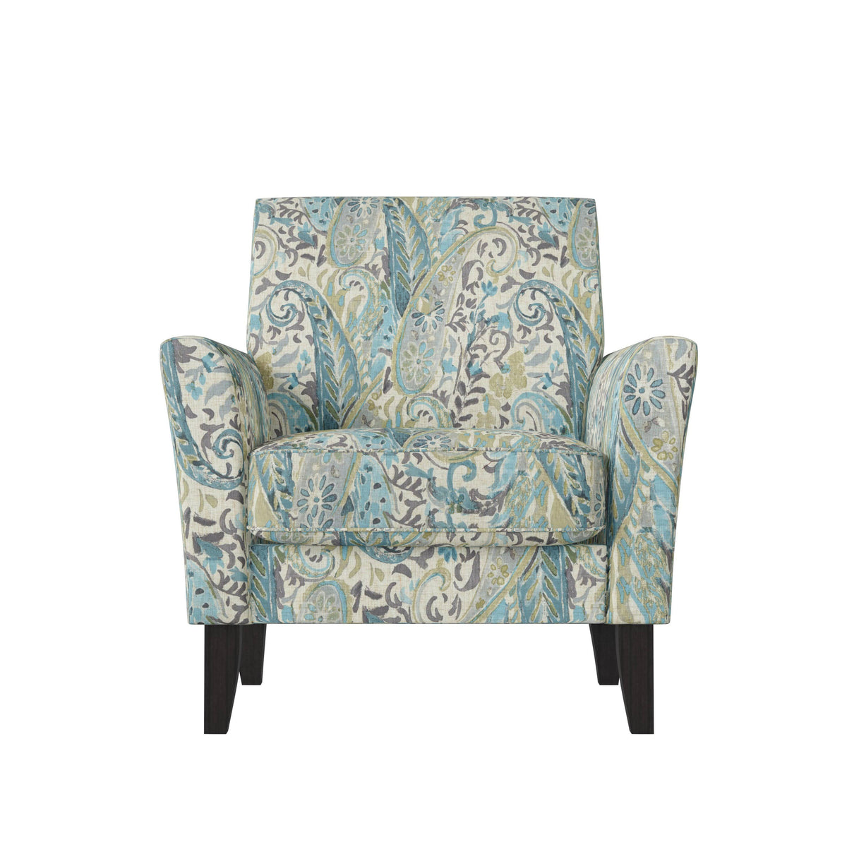 Transitional Flared Arm Armchair Multi Mango Paisley S277