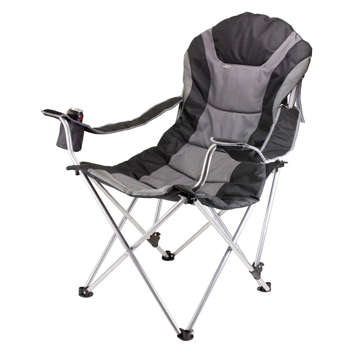 Black Reclining Camp Chair P1958