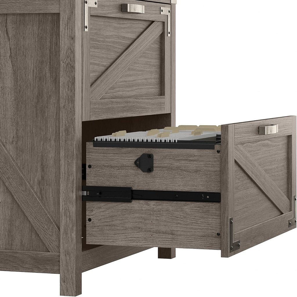 2 Drawer Lateral File Cabinet, Restored Gray V627806