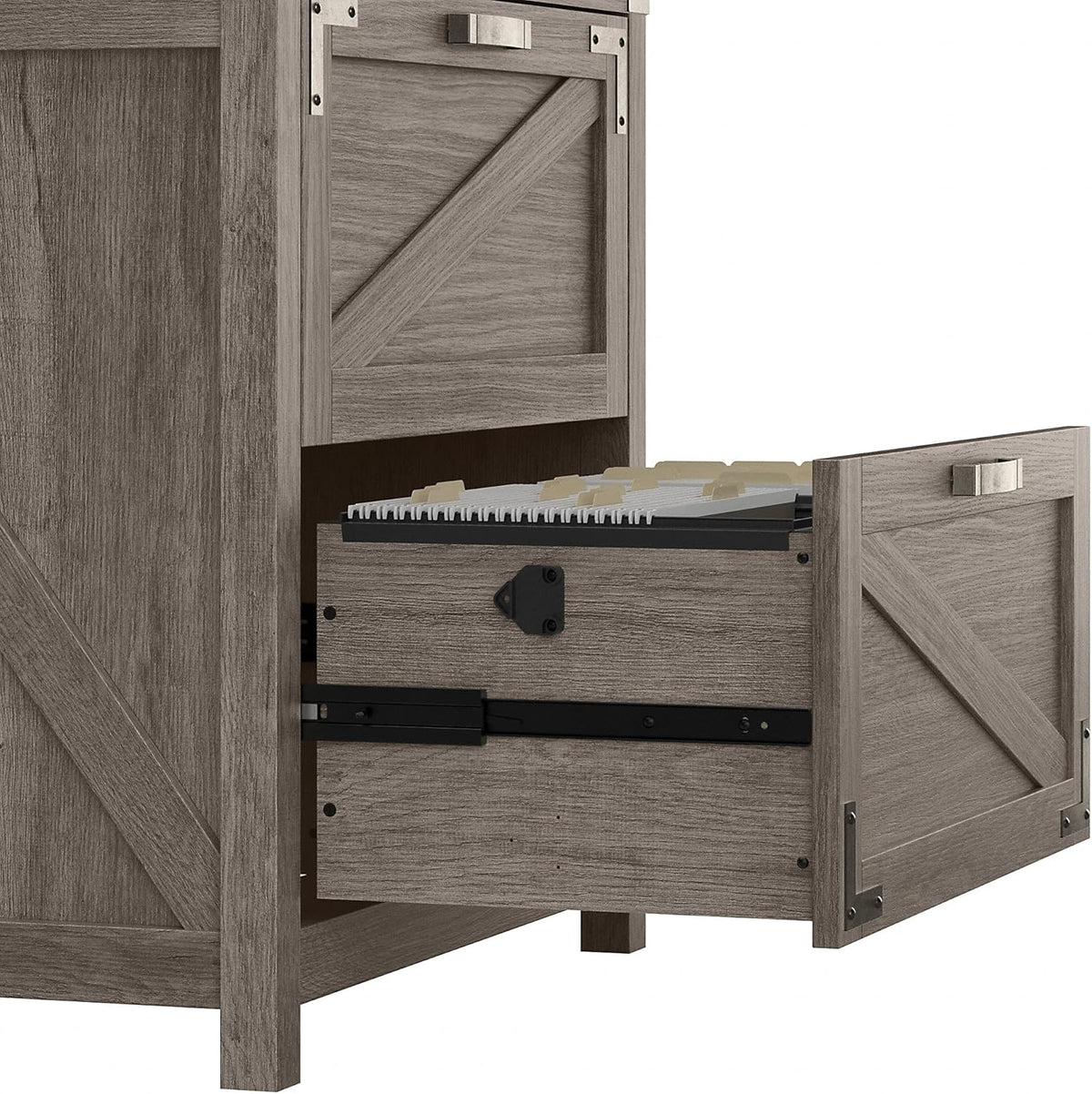 2 Drawer Lateral File Cabinet, Restored Gray V627806