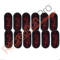 12 New LED Sealed Red 6x22 Oval Stop Turn Tail Lights K223808