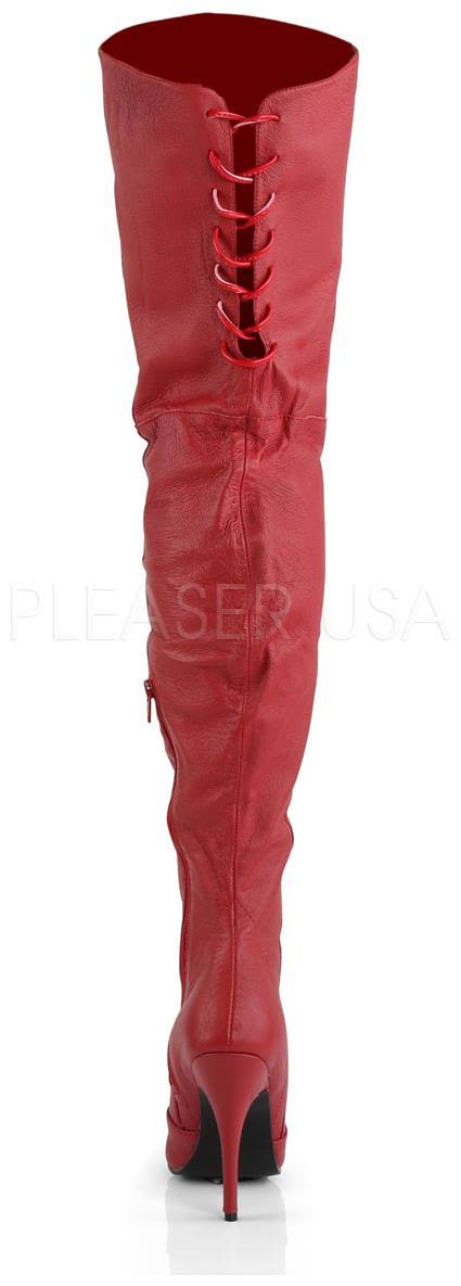 Red Leather 14 Pleaser M52568
