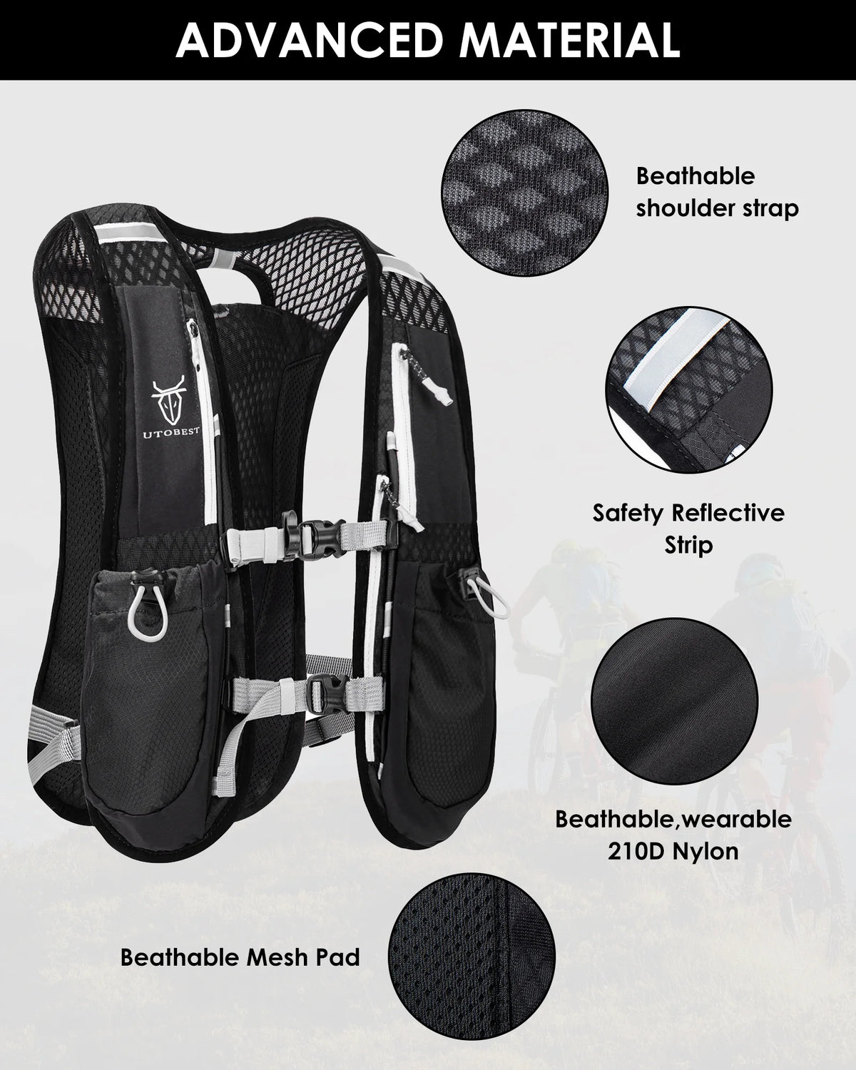 Running Backpacks Hydration Pack Running Vest 5L M7320