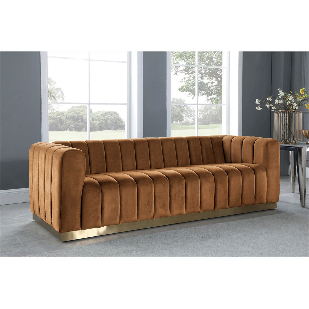 Saddle Velvet Sofa T48453