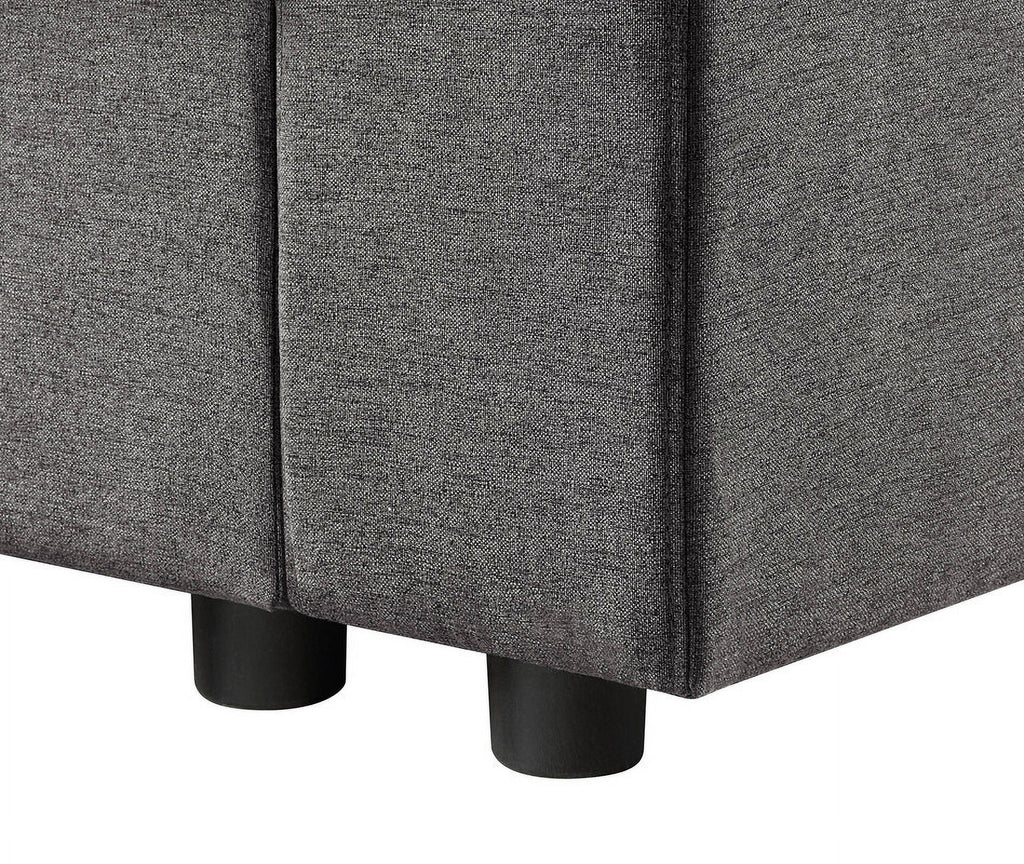 Gray Linen Sectional Sofa Chaise Y5463