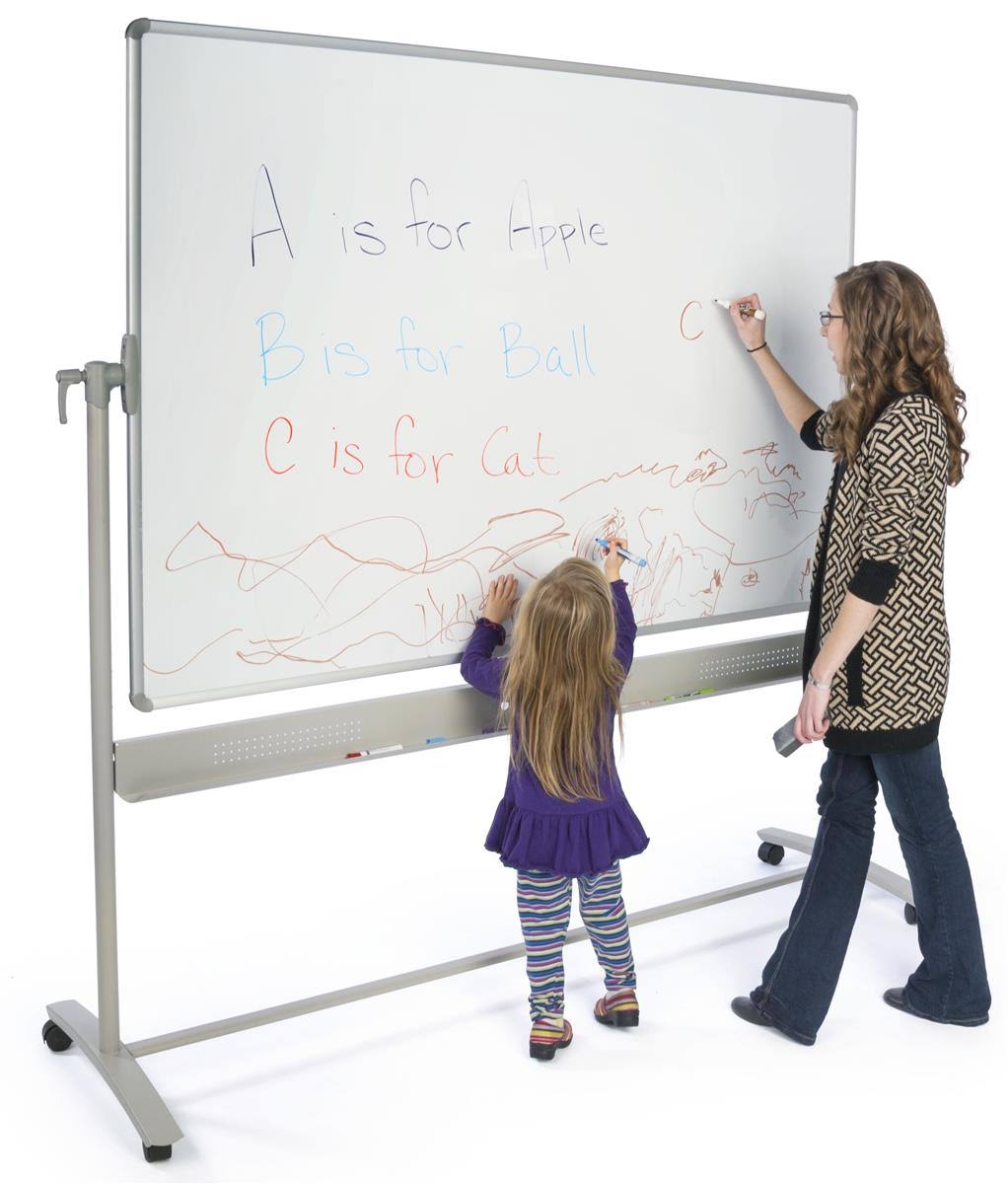 Reversible Whiteboard with Rotating Frame Q85553