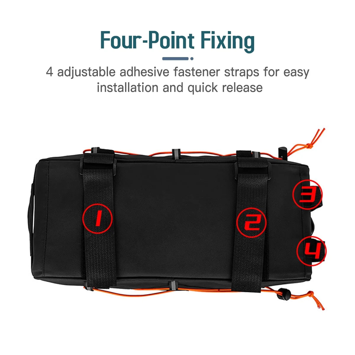 Waterproof Bike Rack Bag Set with Trunk Bag and Side Hanging Bags U1865