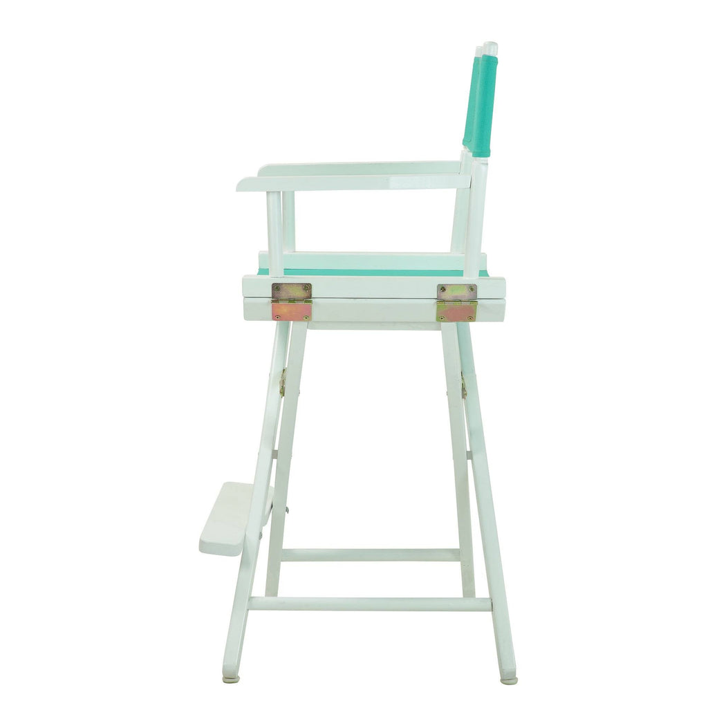 White Frame Hunter Green Canvas Director's Chair C6840