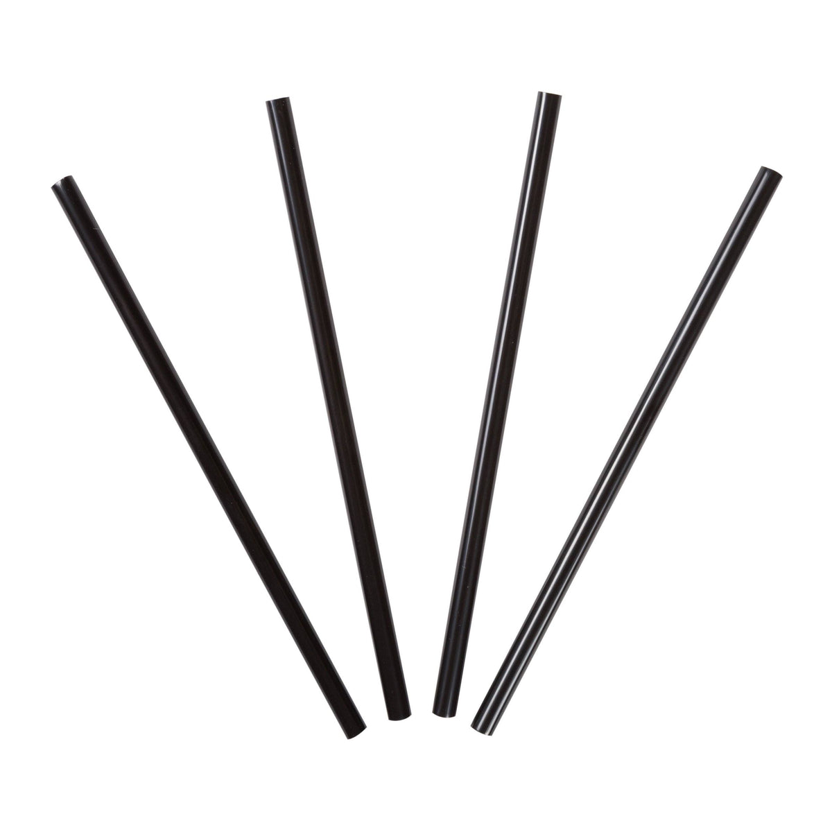 Black Unwrapped Straws, Case of 12,000 D9324
