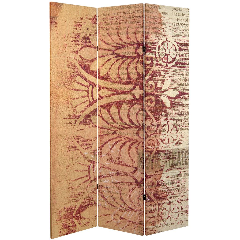 Rust/Gold Canvas Room Divider X587874