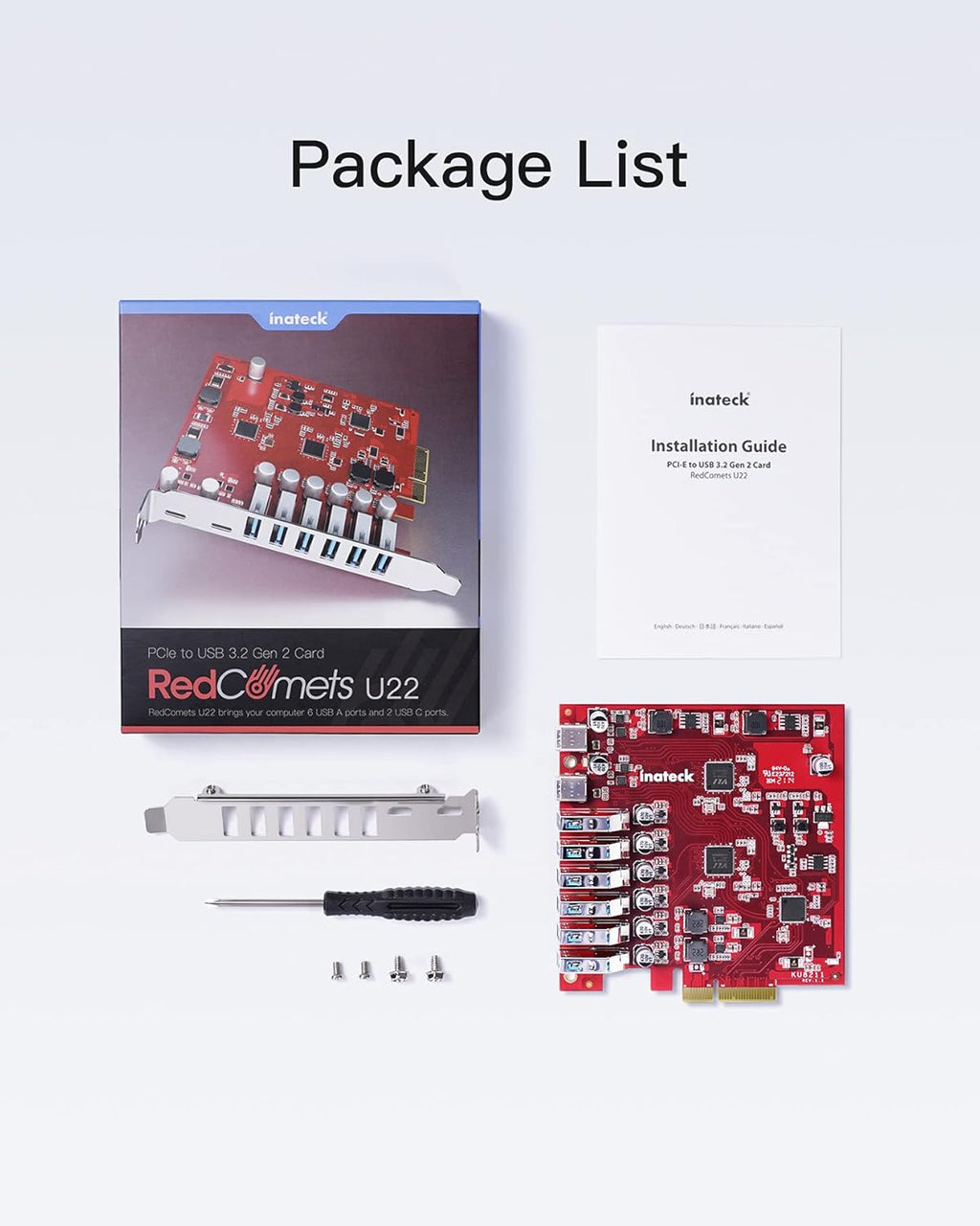 PCIe to USB 3.2 Gen 2 Extension Card, 6 USB Type-A and 2 USB Type-C Ports, Pack of 2 W35586