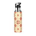 Boho Mandala Print Insulated Stainless Steel Water Bottle with Straw Lid 20 oz R435023