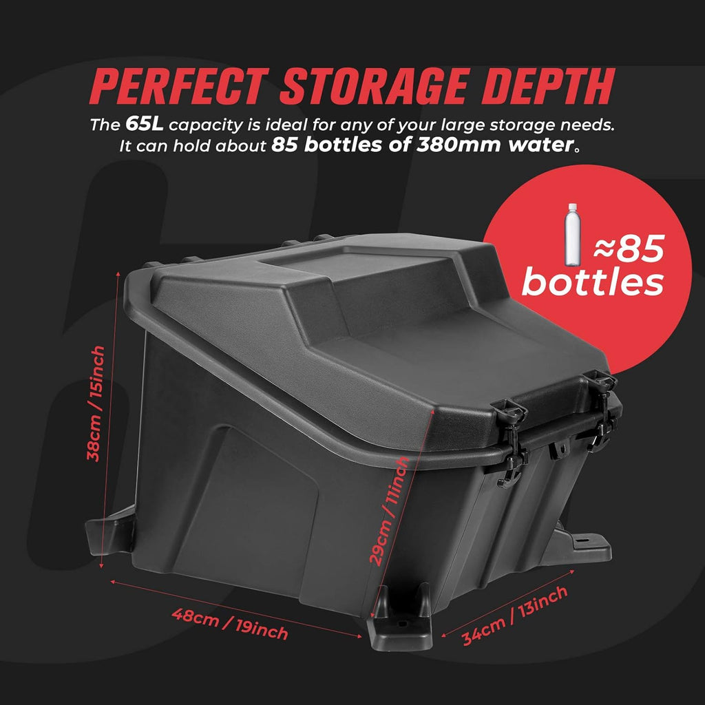 Waterproof Storage Box for Polaris RZR 900/ XP 1000/ XP 4 1000/ S 2014-2022 Black X1426