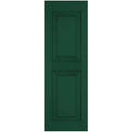 18 in. x 32 in. Exterior Real Wood Raised Panel Shutters Pair P43690