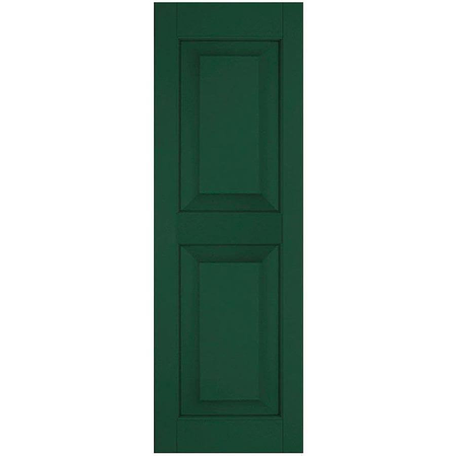 18 in. x 32 in. Exterior Real Wood Raised Panel Shutters Pair P43690