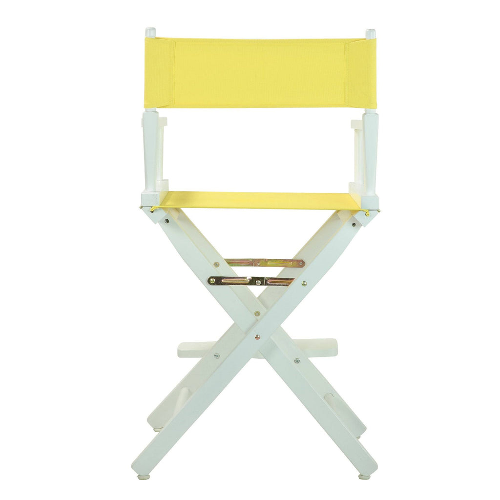 White Frame Hunter Green Canvas Director's Chair C6840