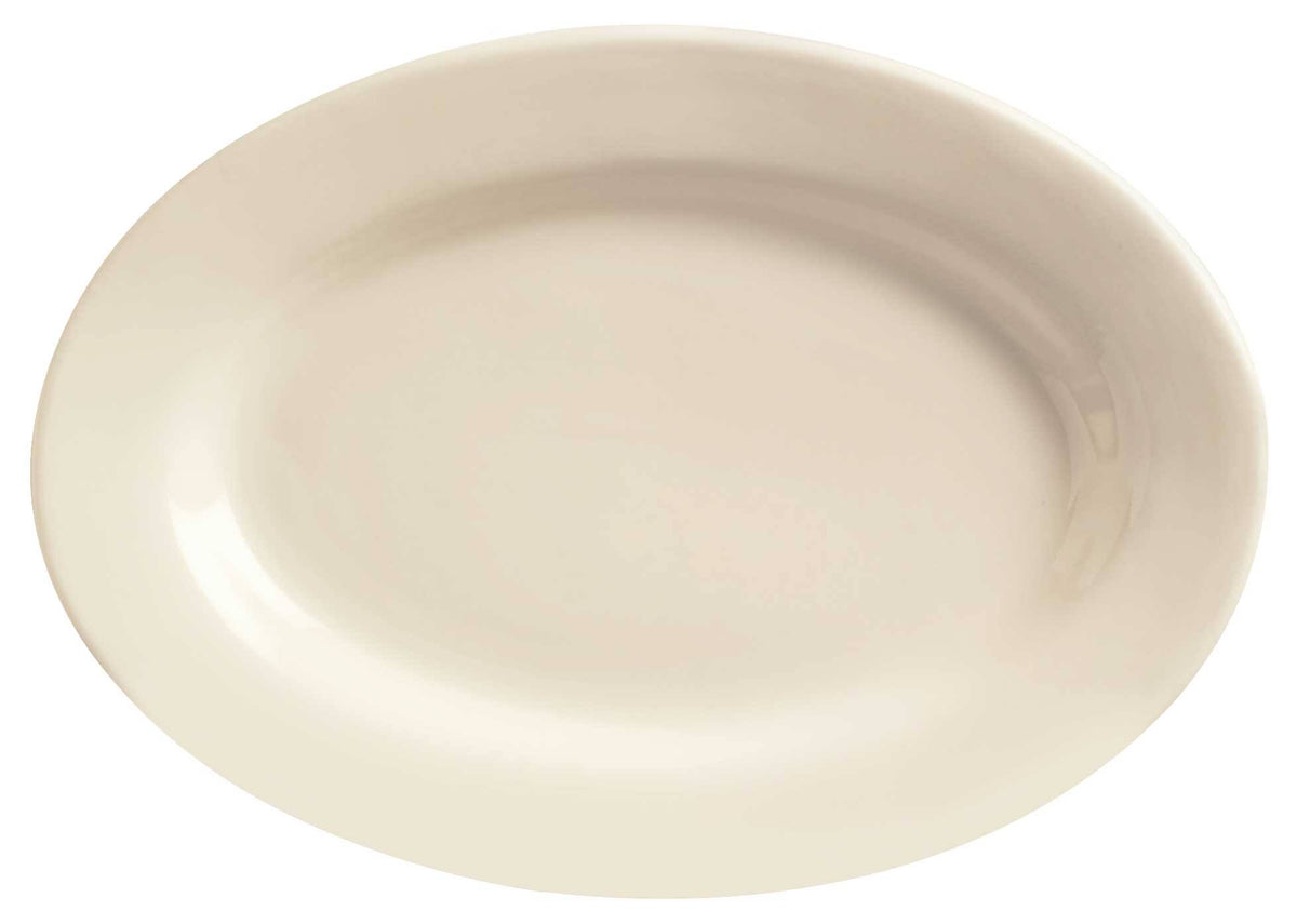 White 9x22 Oval Platter U18528